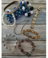 Lot of Nine (9) Bracelets ~ What You See Is What You Get!!! ~ Costume Je... - $22.44