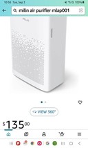 Milin Mlap001 Whole Room Air Purifier 672kb - $99.00