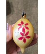 Vintage BLOWN Glass XMAS Christmas Ornament TEARDROP Painted Skier Skiin... - $18.28 CAD