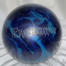 Columbia 300 Encounter Bowling Ball Blue Teal Swirl 14 lbs 12oz Drilled 1070692C - $29.69
