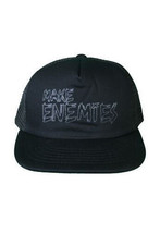 Another Enemy Black Make Enemies Adjustable Snapback Trucker Baseball Hat NWT - £51.37 GBP