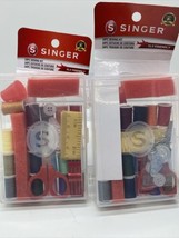 (2) SINGER 00279 34pc Sewing Kit Travel Box Thread Scissor Needle Tape Measure￼￼ - £5.06 GBP