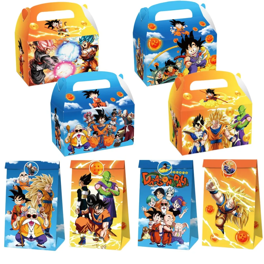 12Pcs Dragon Ball Z Birthday Party Decoration Cartoon Son Goku Paper Candy Boxes - £19.86 GBP+