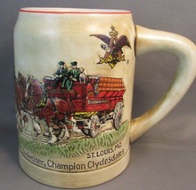 1980 Budweiser Clydesdale Stein CS19 1st Mug In Annual Christmas Holiday Series - £59.87 GBP