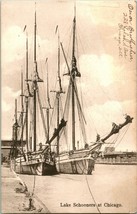 Vtg Postcard 1908 Lake Schooners at Chicago - Undivided - McFarlane Pub. - £15.49 GBP