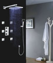 Luxury 10" Water Power LED Shower Head Rainfall Thermostatic 6 Massage Jets Spra - $791.95