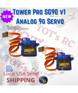 2pk Ver. 1 Tower Pro SG90 Mini Servo Motor RC Robotics Plane Heli fpv ar... - $146.56 MXN
