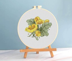 Primrose cross stitch flowers pattern pdf - Spring bouquet cross stitch primula  - £2.89 GBP
