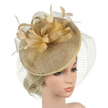 Women Fascinators Hat Tea Party Headband Kentucky Derby Wedding Cocktail Flower  - £11.95 GBP