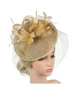 Women Fascinators Hat Tea Party Headband Kentucky Derby Wedding Cocktail... - £12.02 GBP