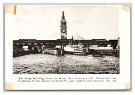 Ferry Building View From Bay San Francisco California CA UNP UDB Postcard W5 - £2.92 GBP