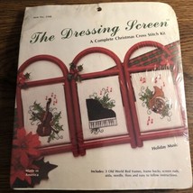 The Dressing Screen Christmas Cross Stitch Kit Holiday Music Item 5348 USA - $12.05