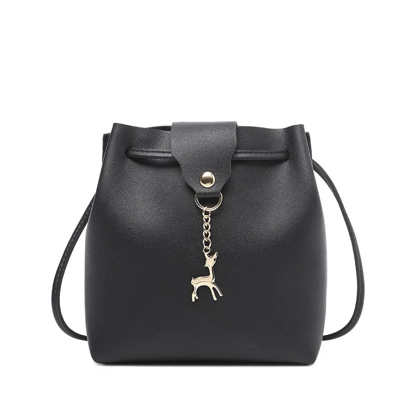 Vintage Deer Tassel Crossbody Bucket Bag for Women New Luxury Female Sho... - $18.31