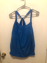 NEW Lands End Womens Plus SZ 20W Blue Tankini Top Built In Bra - £13.28 GBP