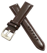 20mm Genuine Leather Watch Band Strap Fits 11255 SIGTURE Brown Pin-1 - $13.00