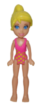 Polly Pocket Poseable Figure Toy Blonde Pink Yellow - $5.91