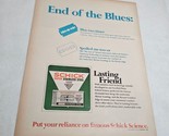 Schick Super Stainless Steel Razor Blades End of the Blues Vintage Print... - $10.98