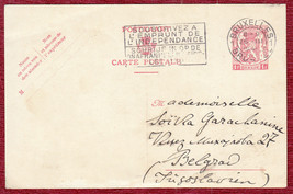 1941 Original Correspondence Stationery Card CDS Brussels Belgrade WW2 - £10.73 GBP