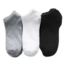 White 3 Pairs Unisex Ankle Socks Sport Cotton Crew Socks Low Cut Invisible - £6.97 GBP