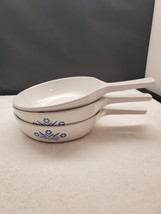 ♻️ Vintage Corningware Blue Cornflower  3-Skillets  6½&quot;-D Discontinued - $1,198.78 MXN