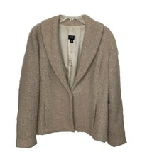 Eileen Fisher Wool Boucle Jacket Blazer         Womens Large Neutral Tan... - £33.82 GBP
