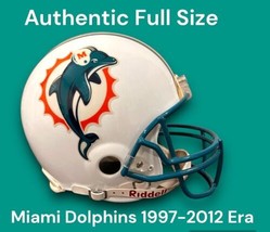 Miami Dolphins Authentic Full Size 97-2012 Era Football Helmet - £233.34 GBP