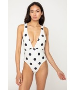 Marina West Polka Dot One-Piece Swimsuit - Beachy Keen Tied Plunge Design - €32,31 EUR