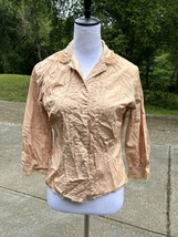 Vintage 1950&#39;s women&#39;s blouse schoolgirl lace Sunny South 3/4 sleeve button up - £12.39 GBP