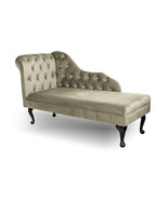 Cheshire Handmade Tufted Cream Velvet Chaise Lounge Bedroom Accent Chest... - $526.56 CAD