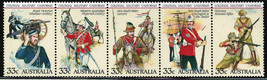 AUSTRALIA 1985 VERY FINE MNH STRIP of 5 STAMPS SET SCOTT # 945a-e - $3.31