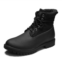 New Men and Women Winter Warm Boots Male Tooling Ankle Boots Genuine Leather Sho - £76.90 GBP