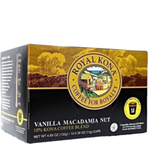 Royal Kona Coffee Vanilla Macadamia Single-Serve Coffee Pods (Box of  12... - $18.99