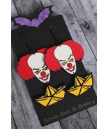 Horror Clown Jewelry, Halloween Earrings, Scary Clown Gift, Unique Handmade - $19.99