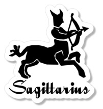Sagittarius Zodiac Sign Logo Car Astrological Astrology Vinyl Sticker Decal V-22 - £3.21 GBP