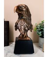 Majestic Royal Bald Eagle Head Bust Taxidermy Electroplated Figurine Wit... - $86.99