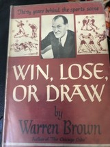 Win, lose, or draw Hardcover 1947 Warren Brown Shelby Red Grange MLB Boxing - £29.87 GBP