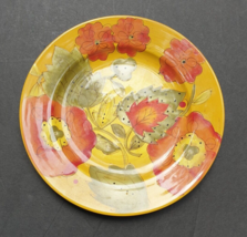 Laurie Gates Ware Salad Plate Fall Colors Leaves Flowers - £12.14 GBP