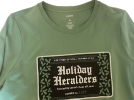 Ladies Sonoma Christmas Green T Shirt Holiday Heralders Size XL Long Sleeve - £16.25 GBP