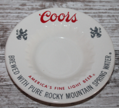 Vintage Coors Americas Fine Light Beer Ceramic Ashtray Bar 6&quot; Man Cave Gift 1957 - £19.62 GBP