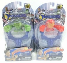 MARVEL AVENGERS ASSEMBLE MASH&#39;EMS IRON MAN &amp; HULK SERIES 2 FIST FLYERS K... - £18.73 GBP