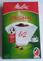 80 Coffee Filters, Size 1x2, For Filter Coffee Makers, Original, Brow - £10.90 GBP