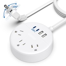 2 Prong Power Strip with USB-C, NTONPOWER 1875W/15A 2 Prong to 3 Prong Outlet Ad - £30.36 GBP