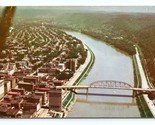 Downtown Aerial View Charleston West Virginia WV Chrome Postcard C18 - $2.92