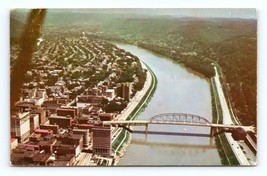 Downtown Aerial View Charleston West Virginia WV Chrome Postcard C18 - £2.29 GBP