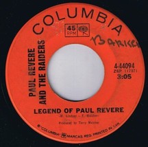 Paul Revere &amp; The Raiders Legend Of Paul Revere 45 rpm Him Or Me Canadia... - £3.87 GBP