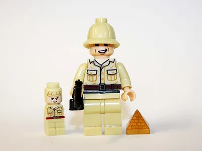 BBStore Minifigure Custom Rene Bellog Indiana Jones Raiders Of The Lost Ark - £4.88 GBP