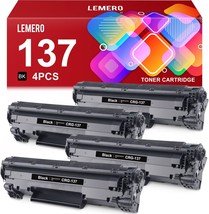 Lemero 137 Black Toner Cartridge Compatible Replacement For, 137 Black-4... - $61.99