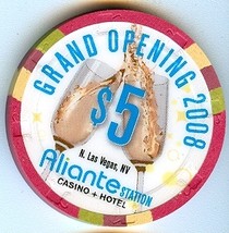 2008 Las Vegas Aliante Grand Opening $5 Casino Chip - £7.95 GBP