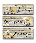 ONIZHITY Yellow Daisy Wooden Wall Decor 3 Pcs Floral Inspirational 12x4 - $201.97 MXN ONIZHITY Yellow Daisy Wooden Wall Decor 3 Pcs Floral Inspirational 12x4 - $201.97 MXN