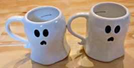 Halloween Ceramic &quot;BOO&quot; Ghost Figural Mug Spooky! 4.5&quot; (SET OF 2) NEW! - $15.42
